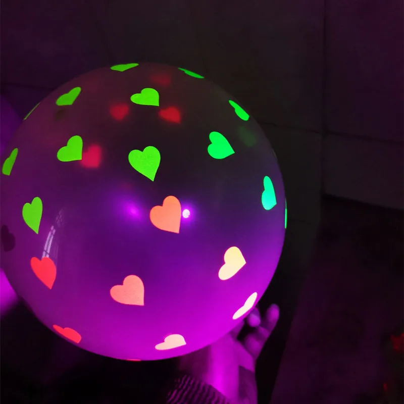 10 klare Latex ballon Neon UV Schwarzlicht reaktive Stern ballons Sterne Punkte Geburtstags feier Dekorationen