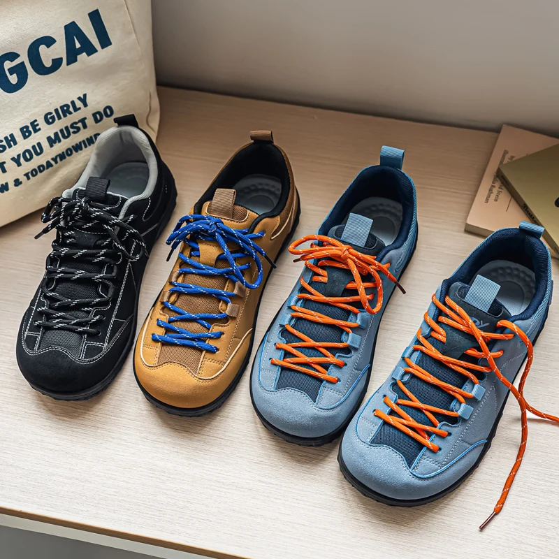 Wide toe and wide last casual shoes, color blocking versatile commuting shoes, men's shoes, sports shoes, driving shoes