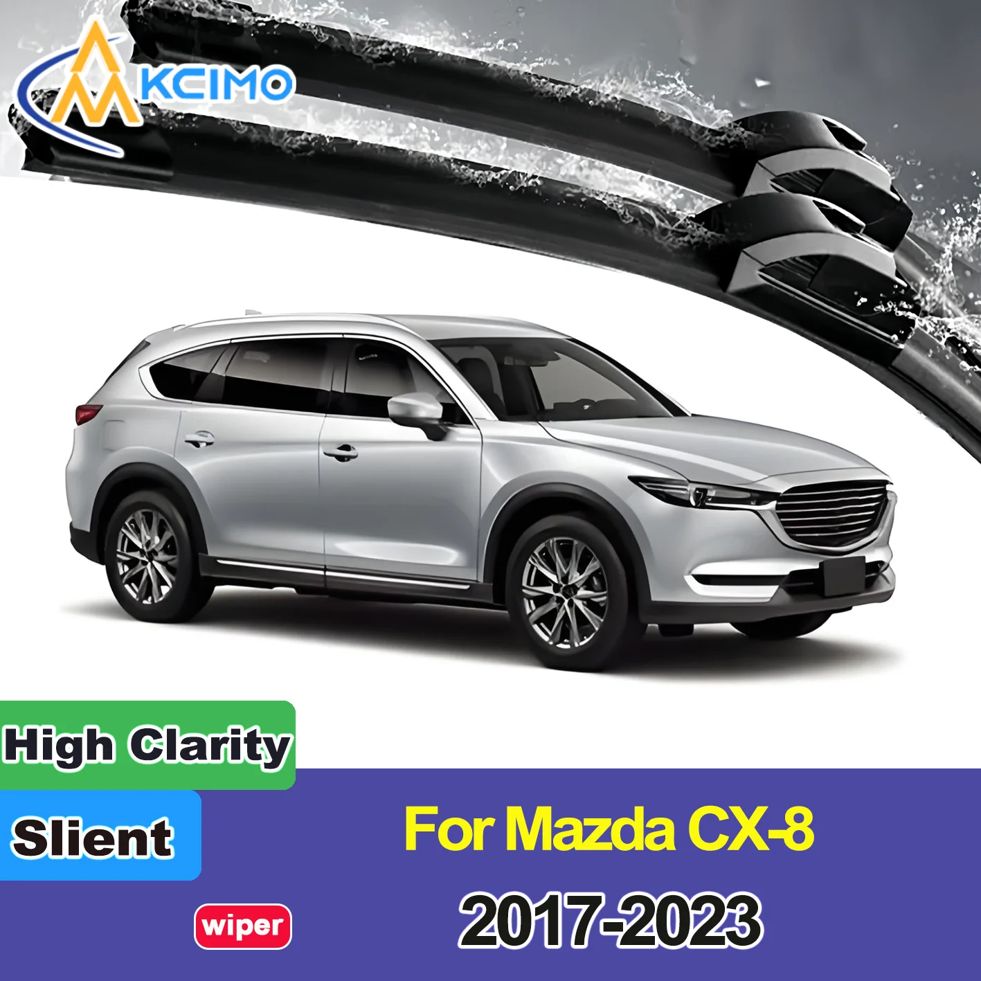 

2PCS New Front Windshield Wiper Blade for Mazda CX-8 KG 2017-2023 Front Windshield Auto Wipers Blade Accessories 2023 2022 2021