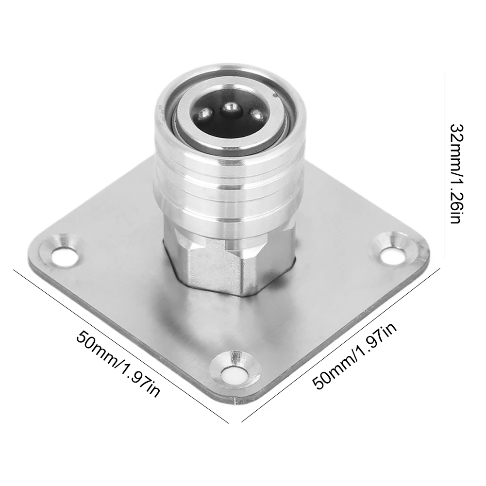 Pressure Washer Accessories Storage Rack with 1/4 Quick Connect Wall Mountable Pressure Washer Accessories Rack Stainless Steel