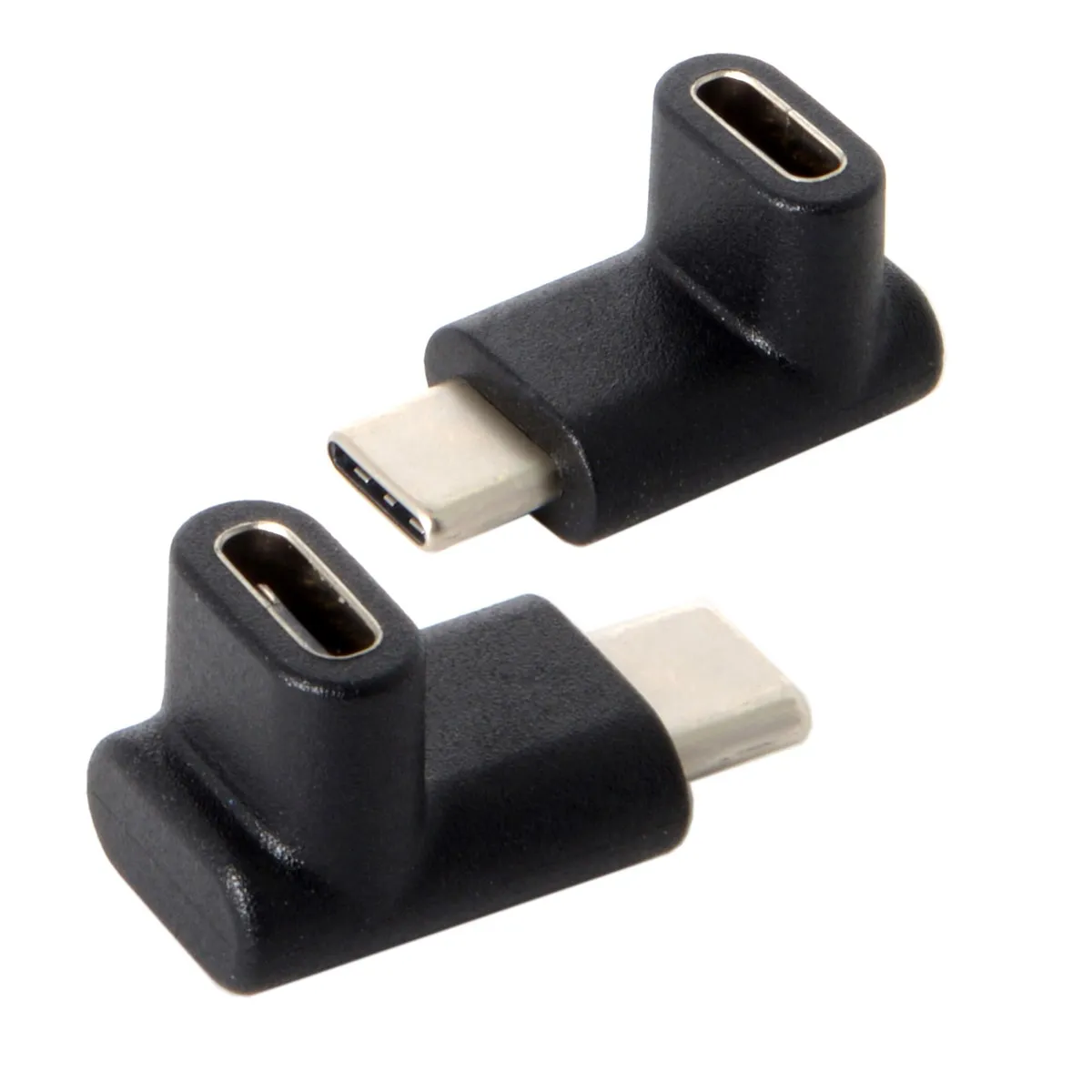 Cablecc-Adaptador USB 3,1 Reversible tipo C, macho a hembra, 90 grados, arriba o abajo, para tableta, teléfono móvil y portátil