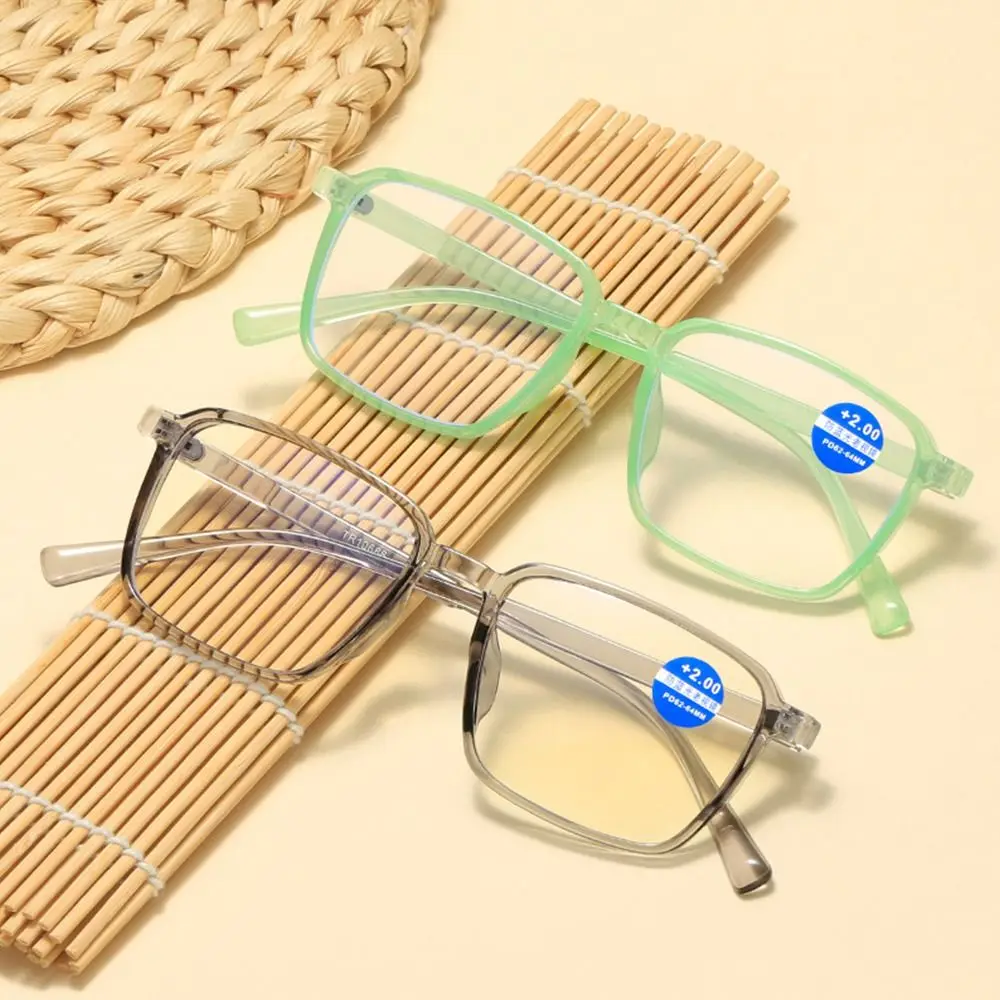 Men Women Reading Glasses Anti-Blue Light Optical Spectacle Eyeglass Square Eyeglasses Office Hyperopia Glasses Glasses +100 400