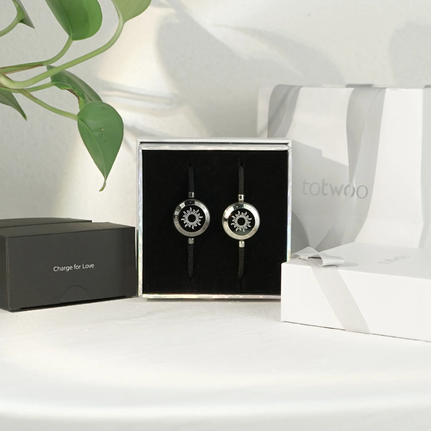 الجملة Totwoo نابضة بالحياة زوجين الشمس والقمر اللمس أساور للأزواج تهتز زوجين سوار لمسافات طويلة اللمس الحب #6