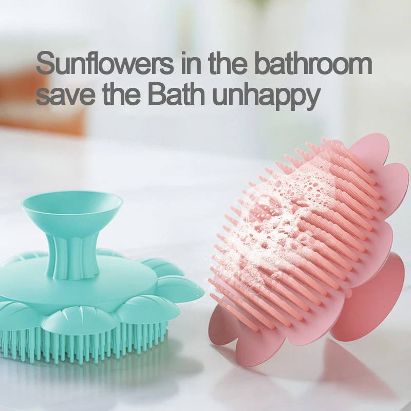 1PCS Baby Care Silicone Bath Brush Kids Bath Shampoo Brush Massage for Baby Hair Care and Body Care