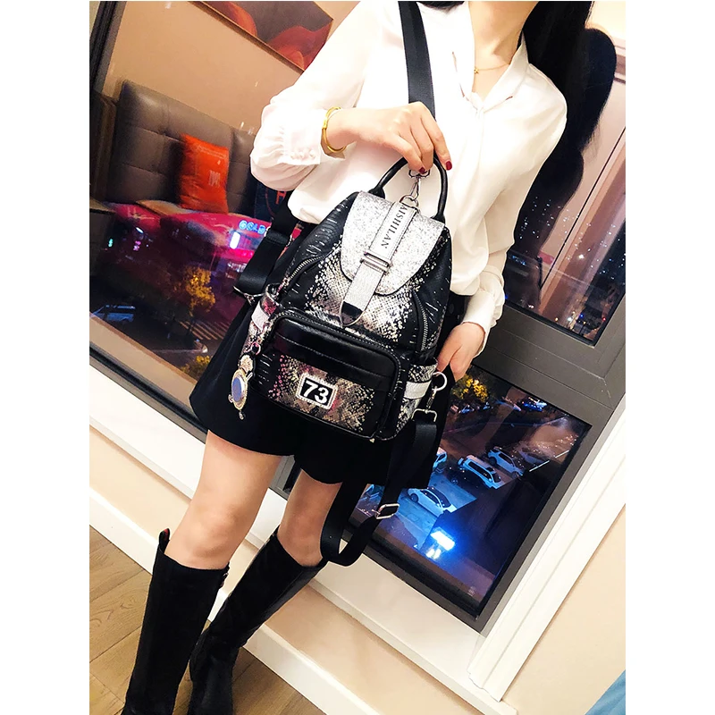 #6372-4 # Sequin Backpack Women's Bag New Fashionable and Trendy High end Western Backpack Women's Travel Bag