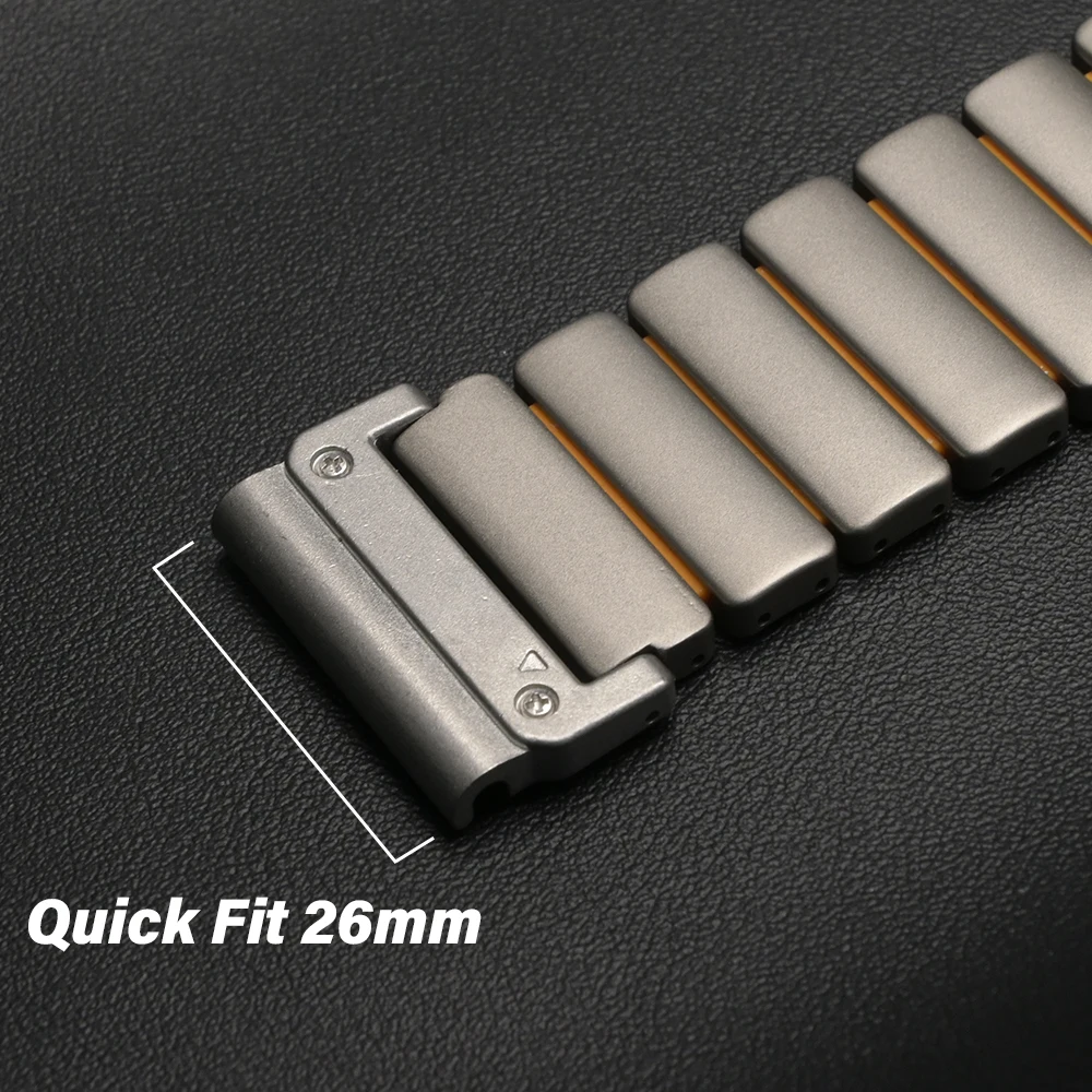 Titanium 26mm Quick Fit Band for Garmin Watch Fenix 8 7X Pro Tactix 7 EPIX Pro 51mm Enduro 3 2X Instinct 3 2X 50mm Metal Strap