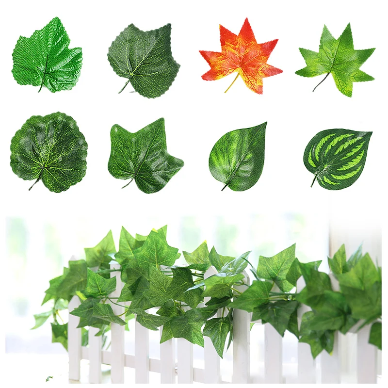 230cm Artificial plant ivy 1pcs green silk artificial hanging vines leaf plants vines leaves diy Wall Green Wedding Decoration