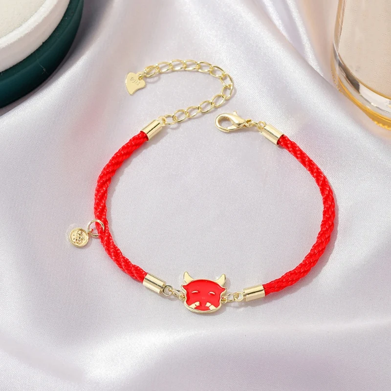 New Year Bracelet Year of the Ox Fashion Transit Red String Bracelet Red Rope Bracelets Lucky Red Rope Chain B