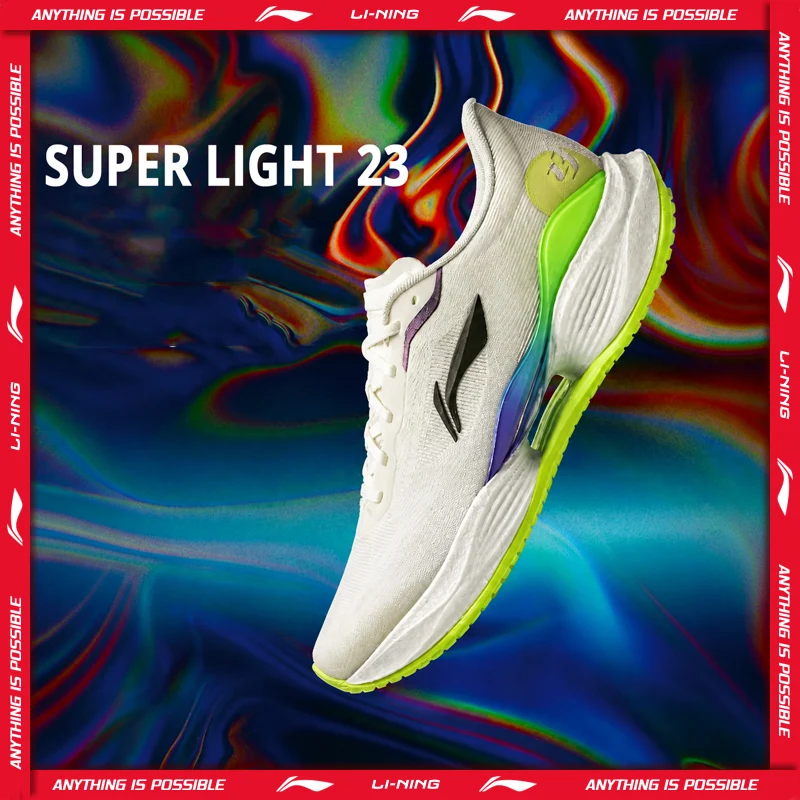Li-Ning Women's SUPER LIGHT 23 Light Running Shoes BOOM FIBER Breathable Durable Stable LiNing Daily Jogging Sneakers ARBW018