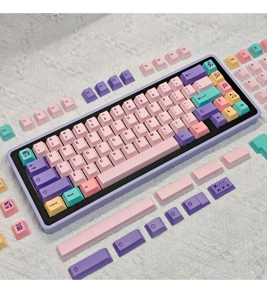 keycap Original side engraved light-transmitting PBT five-sided thermal sublimation mechanical keyboard cap