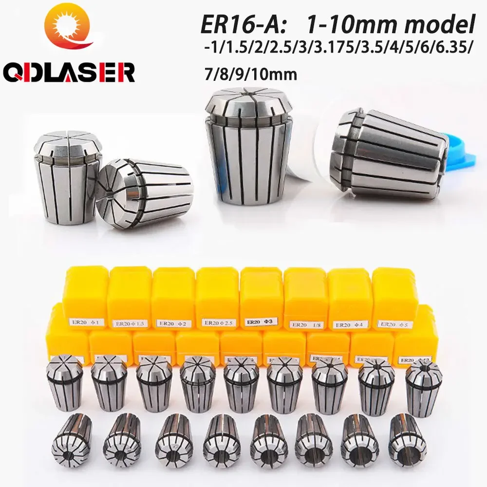 

QDLASER CNC Spring Collet Chuck Set ER16 1-10mm for CNC Milling Lather Tool Holder