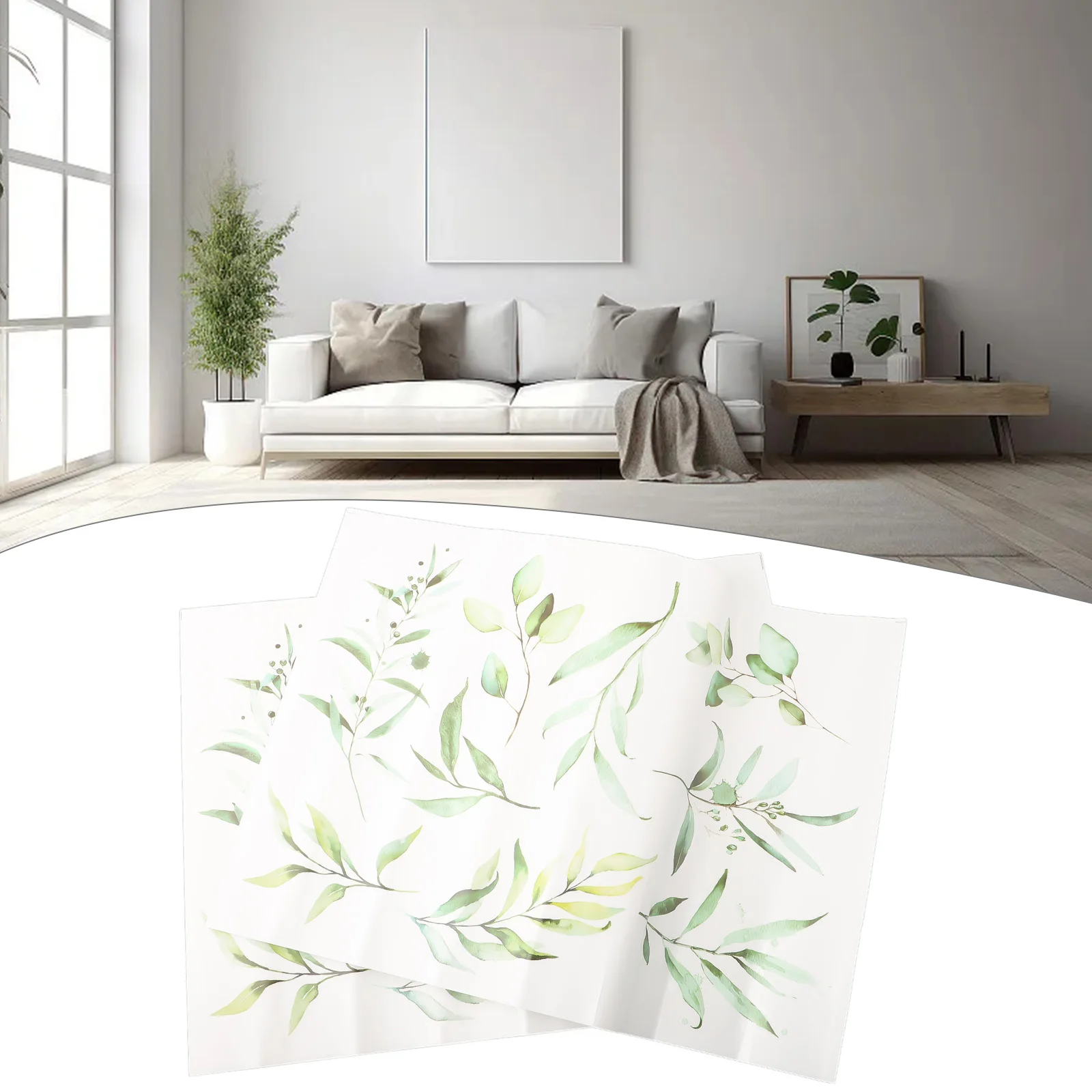 Package Contents Decoration Wall Stickers Fresh Leaves Green Plants Living Room Bedroom Clean And Smooth Cm Cm