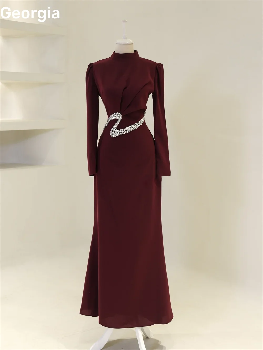 فساتين سهرة Customize Column Scoop Neckline Elegant Party Dresses For Women Floor-Length Formal Occasion Dresses Zipper Up Long