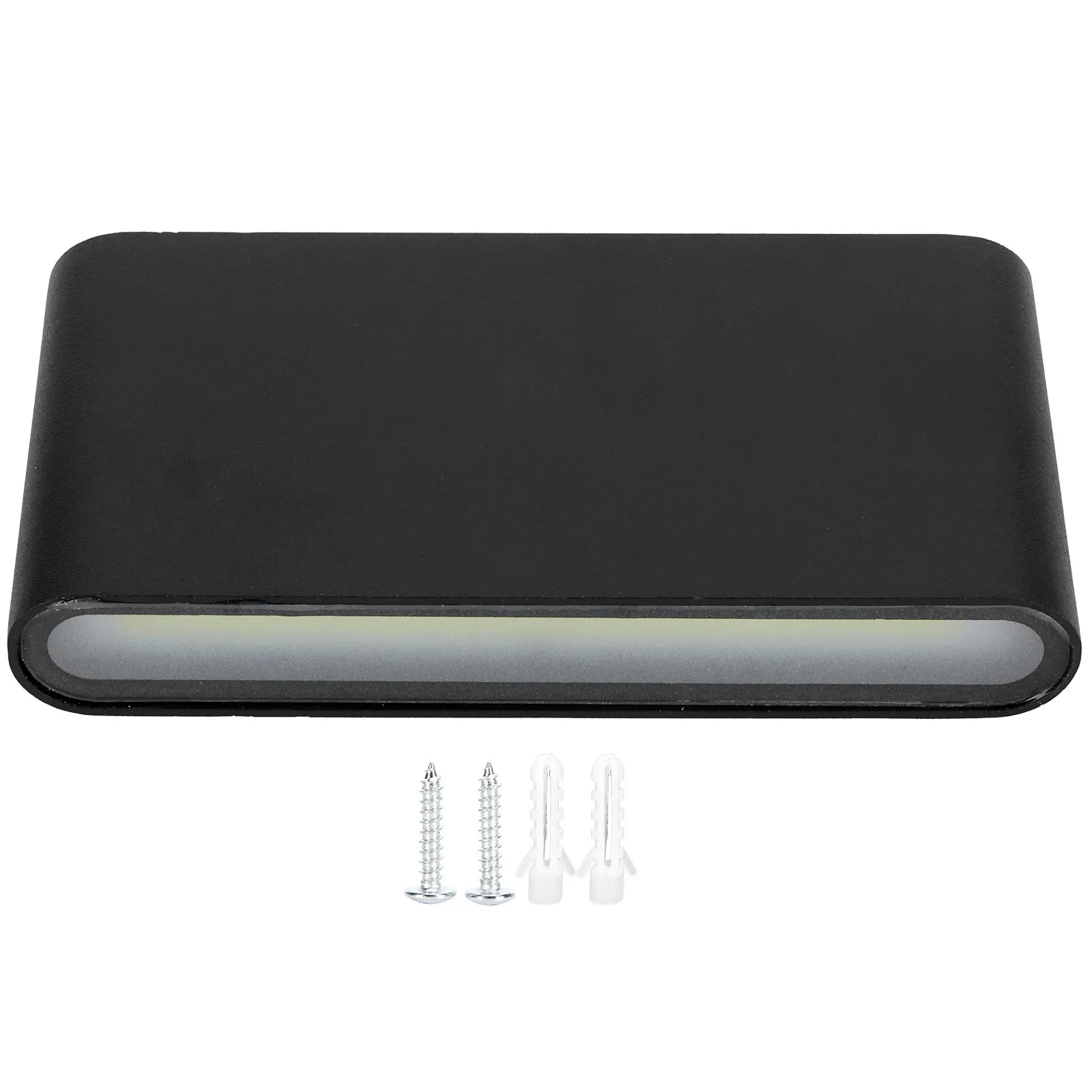 

LED Wall Lamp 12W COB Aluminum Outdoor Garden Light Fixture IP65 Waterproof AC85-265V(Black Shell White Light )
