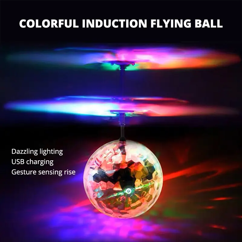 Led Light Suspension Crystal Ball induzione a infrarossi RC Gesture Control giocattoli luminosi colorati regalo unico per i bambini