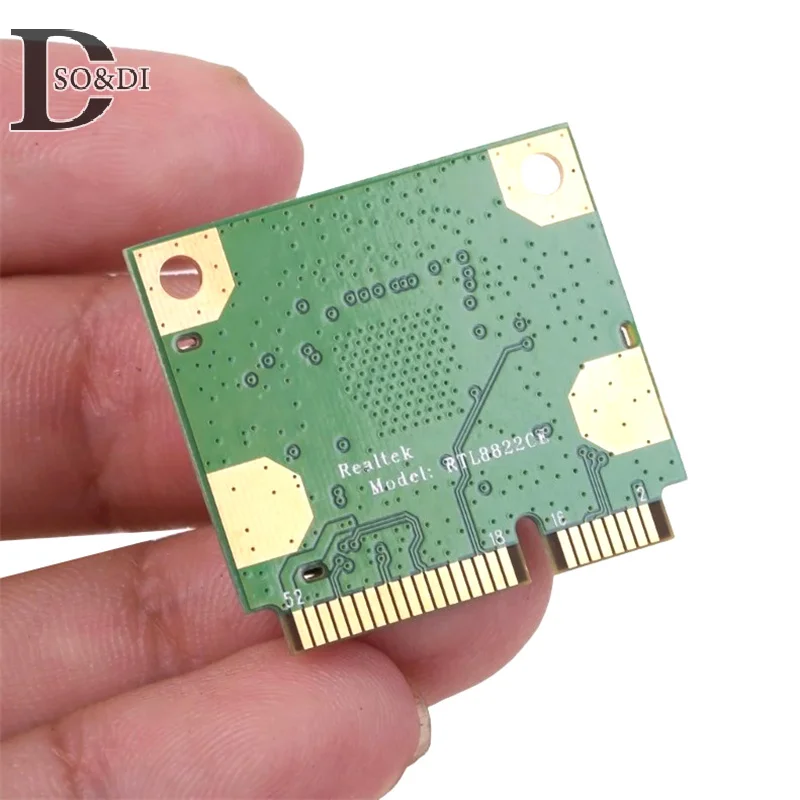 1Pcs 1200Mbps RTL8822CE Mini PCIe WiFi Card Wireless WiFi Card 802.11AC Bluetooth-compatible 5.0 WiFi Card Wireless Card