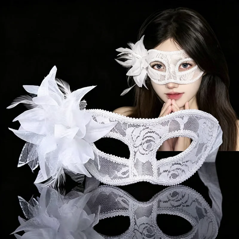 Women'S Accessories Designer - Flower High-End Makeup Ball Mask, Half-Face
