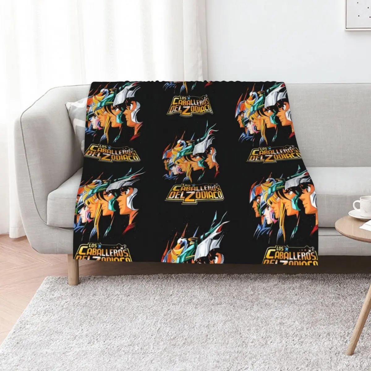 LOS CABALLEROS DEL ZODIACO16 Throw Blanket Cozy Throw Blanket Birthday Gift for Him Her
