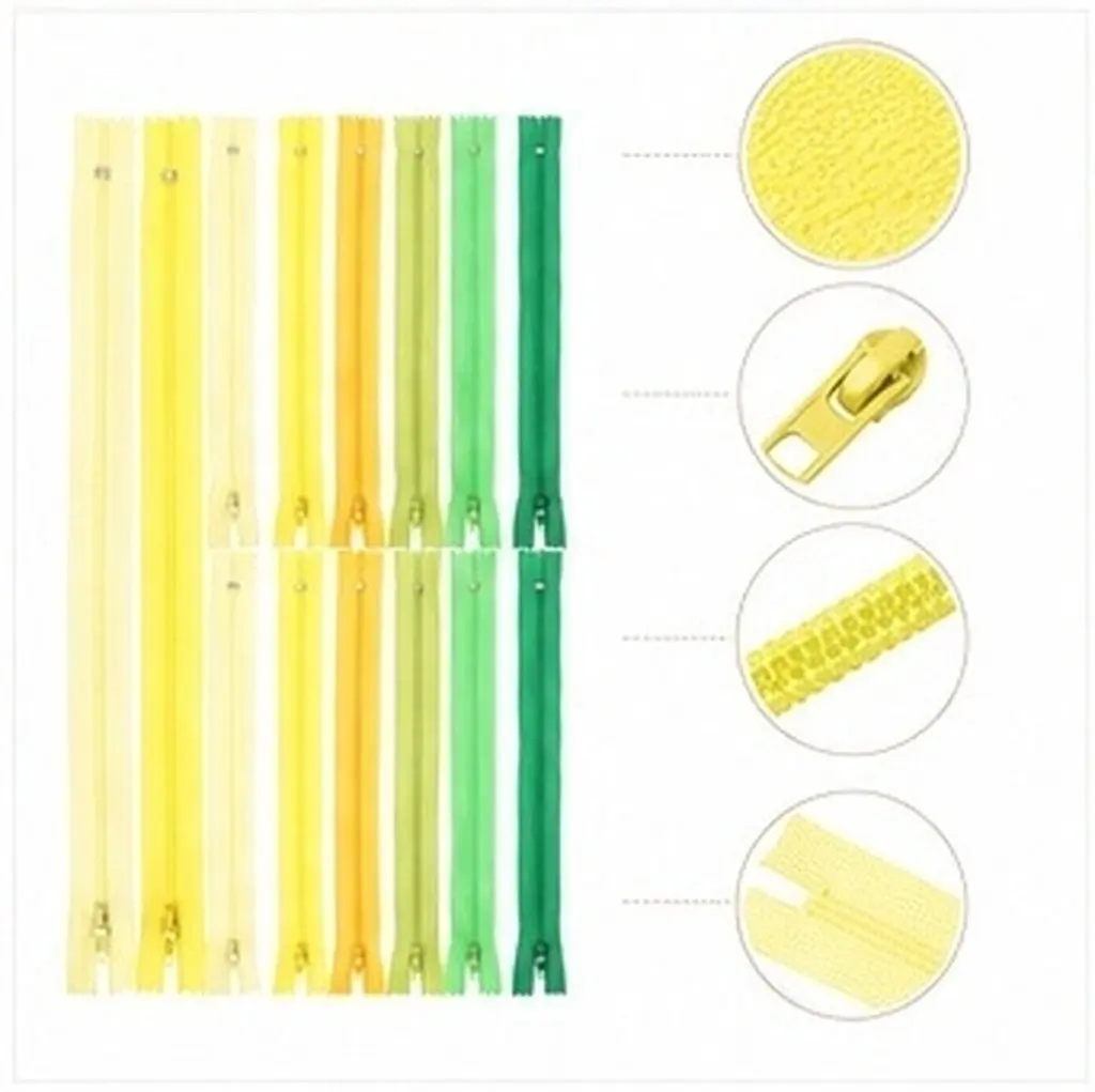 30Pcs Household Zipper Replacement Multi-Function Separating Nylon Zippers for Sewing Clothes Bags Coats DIY Craft Supplies