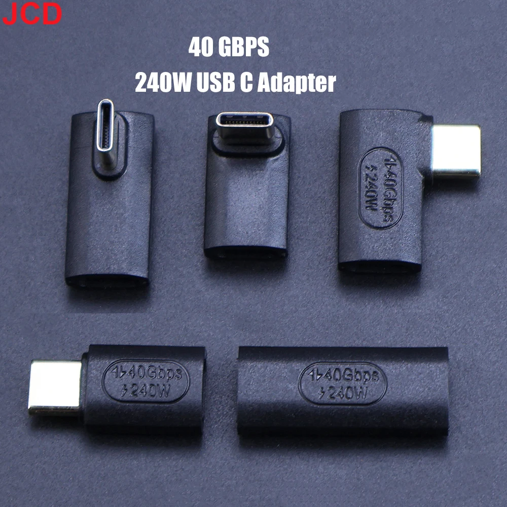 240W USB C Extender Adapter 90/180 Grad Typ C Stecker auf Buchse Extender OTG 40Gbps Schneller Datenadapter Konverter Ladeadapter