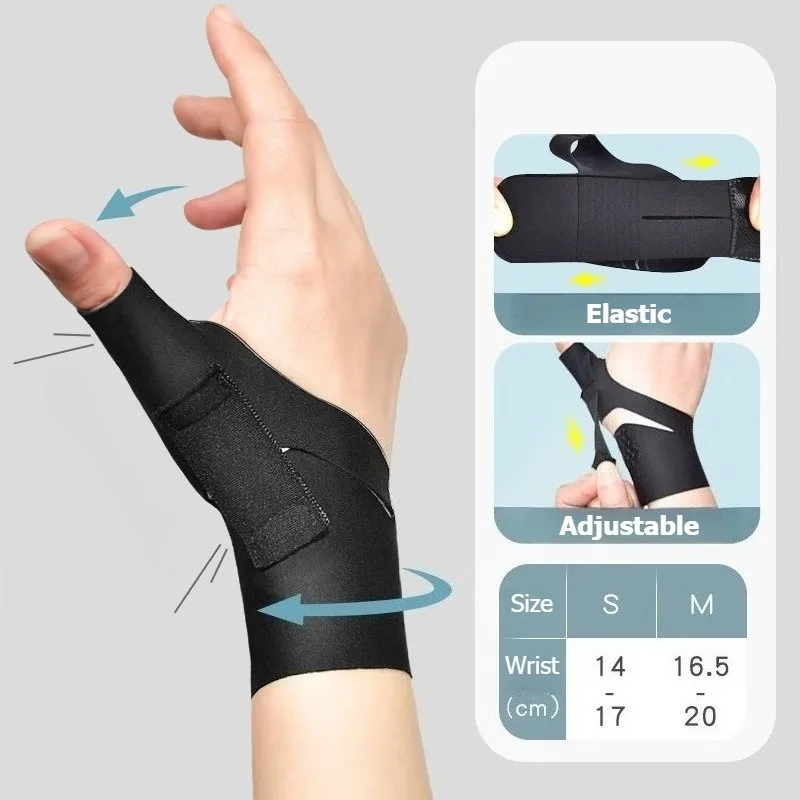 

Регулируемый чехол для сухожилий, поддержка запястья, ремень на липучке, защита для рук, большой палец, травмированные фиксированные перчатки, защита от растяжений, ткань