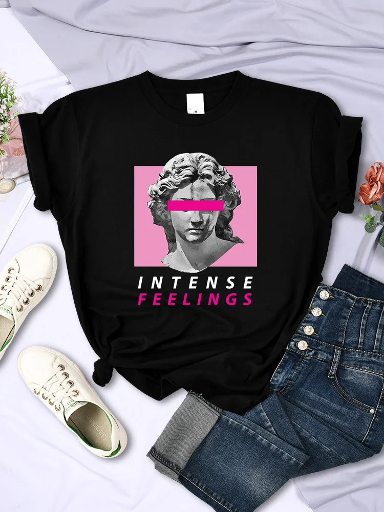 

Funny T-Shirts Women Intense Feelings Fashion Casual Clothing Breathable Tee Clothing Hip Hop Personality Tshirt