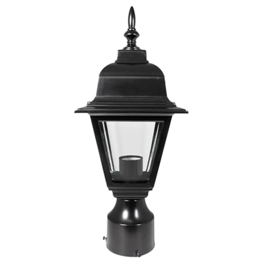 Outdoor Post Light with Clear Glass, Wet Rated for Driveway, Patio, and Garden,507509