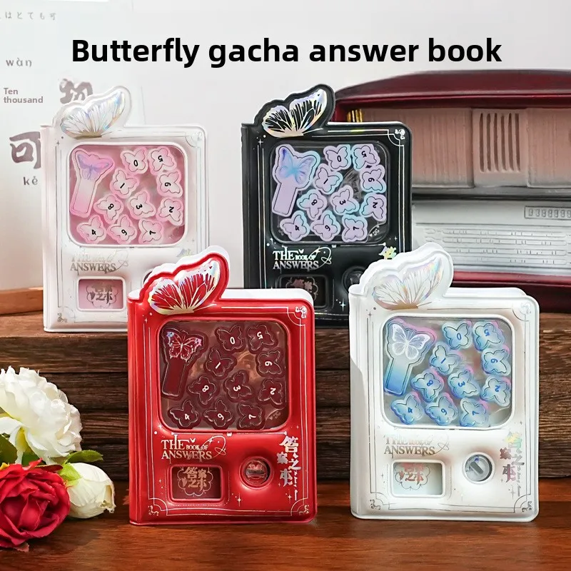A7 Butterfly Language Answer Book Gachapon Notebook - Creative and Fun Stationery for Students, Hand Account Pocket Book