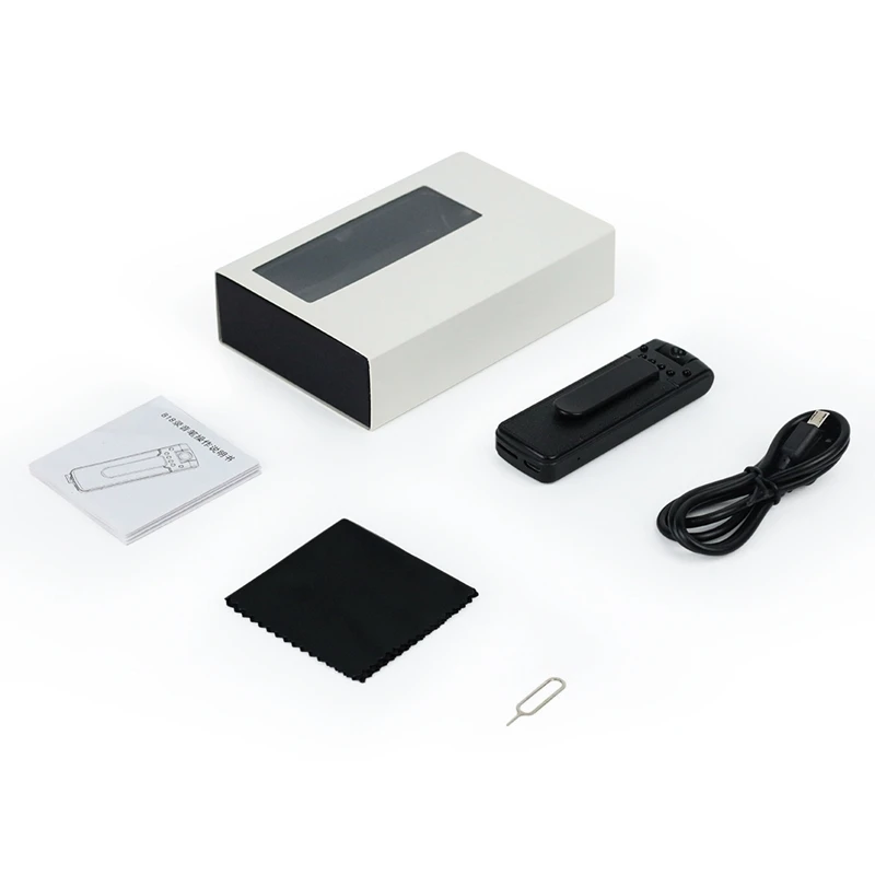 휴대용 미니 적외선 야간 투시경 카메라, 웨어러블 바디 캠코더, 마이크로 타입V 루프 녹음기, 1080P HD 카메라