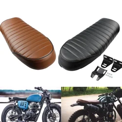 Motorcycle Vintage Saddle Cafe Racer Seat Flat Brat Soft Comfortable Seat For Honda CB CL Yamaha SR XJ SUZUKI GS