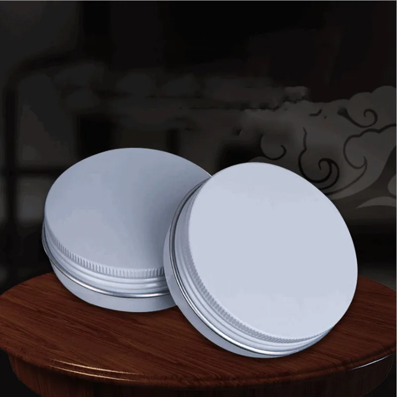 30/50/60/80/100/150g White Empty Round Aluminum Box Metal Tin Cans Cosmetic Cream DIY Refillable Jar Tea Aluminum Pot