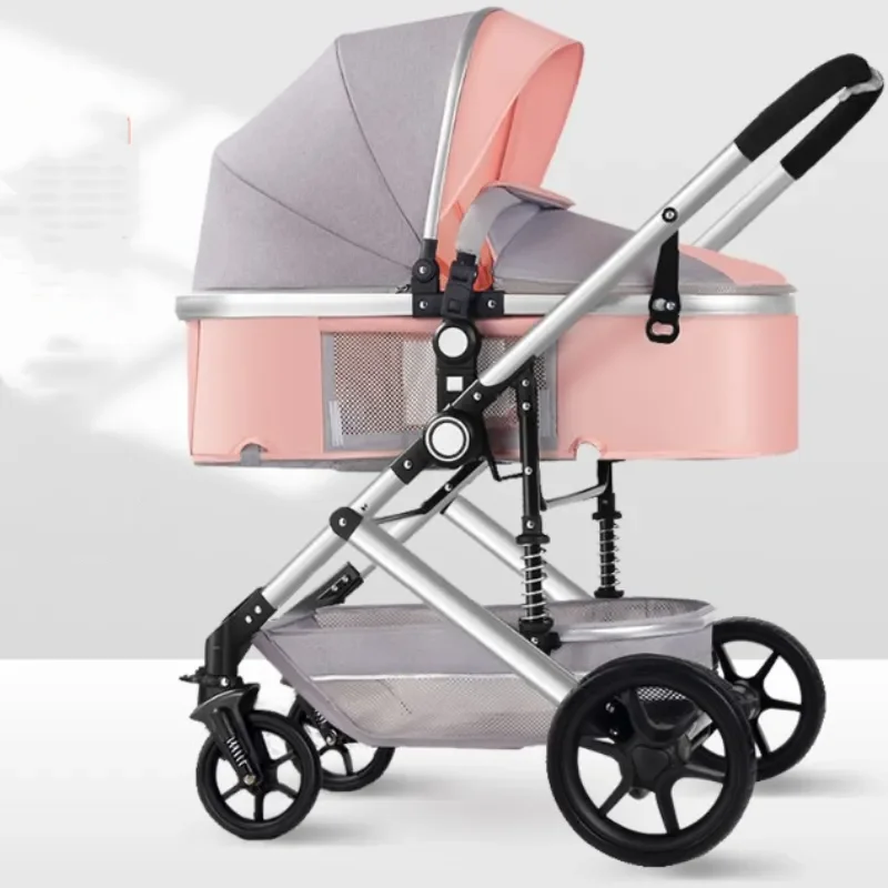 High Landscape Baby Strollers Lightweight Double-sided Folding Luxury Baby Stroller New Born Stroller