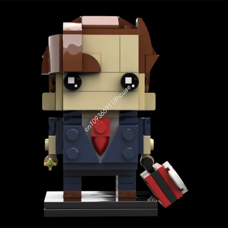123pcs MOC Doctor Whoes The Tenth Doctor Brickheadz Building Block Asy-to-Start Beginner Friendly Kit Christmas Gift