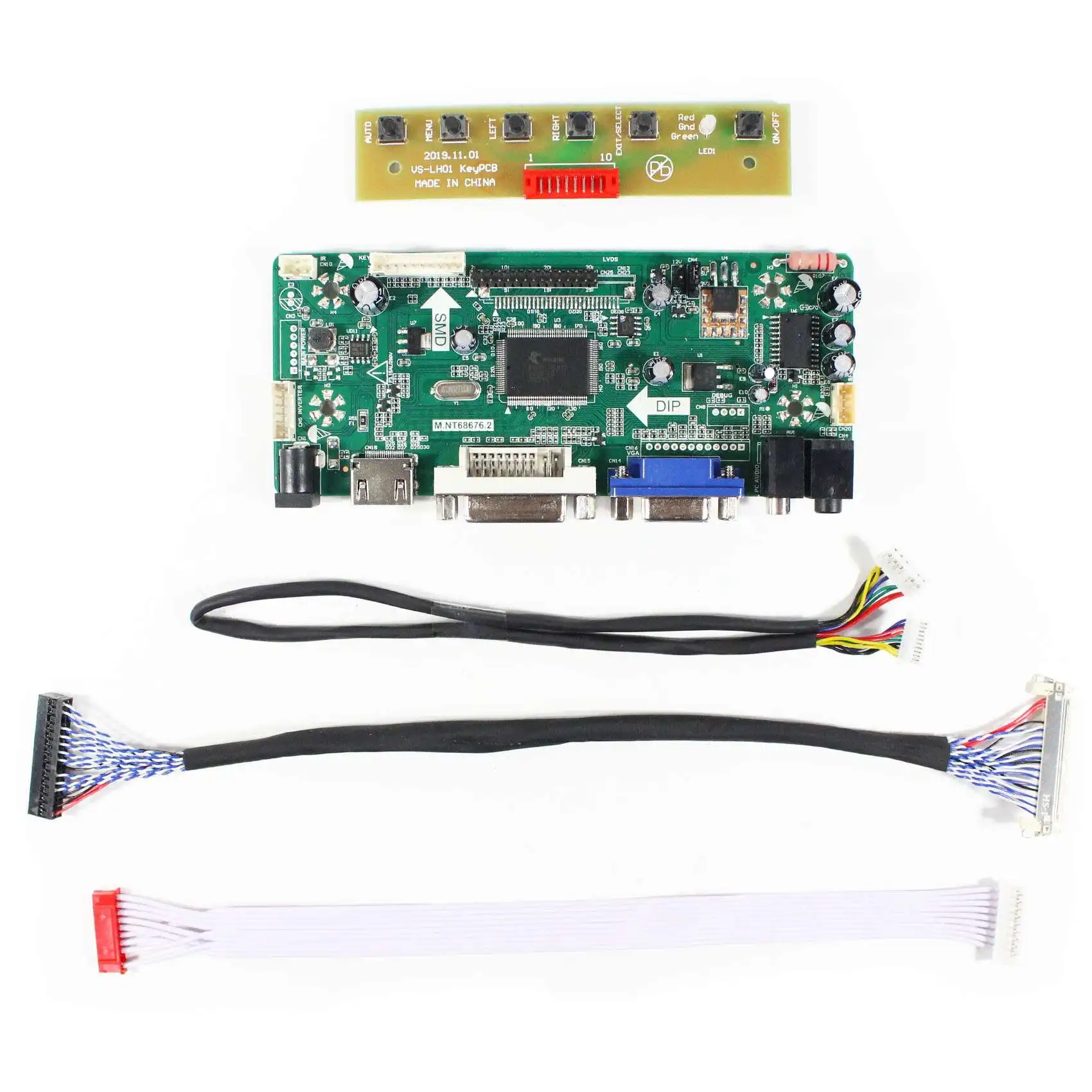 Placa de driver HD DVI VGA M.NT 678676   Para painel lcd de 19 polegadas LQ190E1LW61 1280X1024