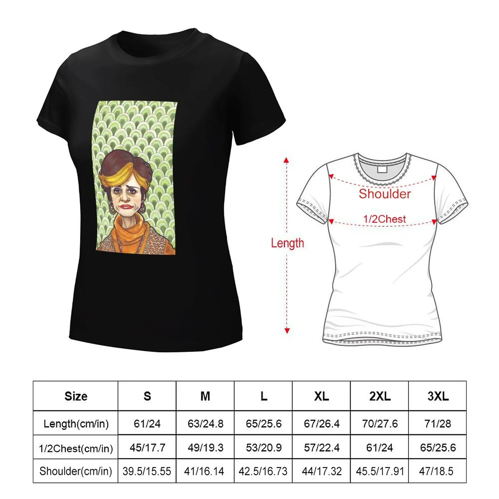 Jerri Blank Portrait T-Shirt animal print shirt for girls summer top graphics vintage clothes t-shirts for Women cotton