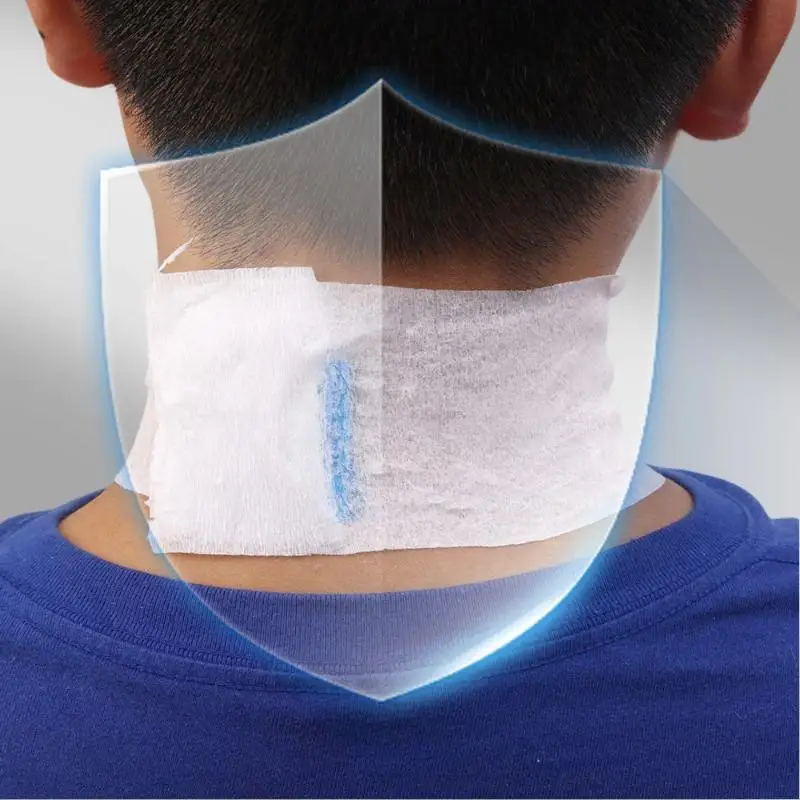 Disposable Barber Neck Paper Soft Waterproof Adjustable 1/5 Rolls Professional Strips for Salon Home Haircut Use