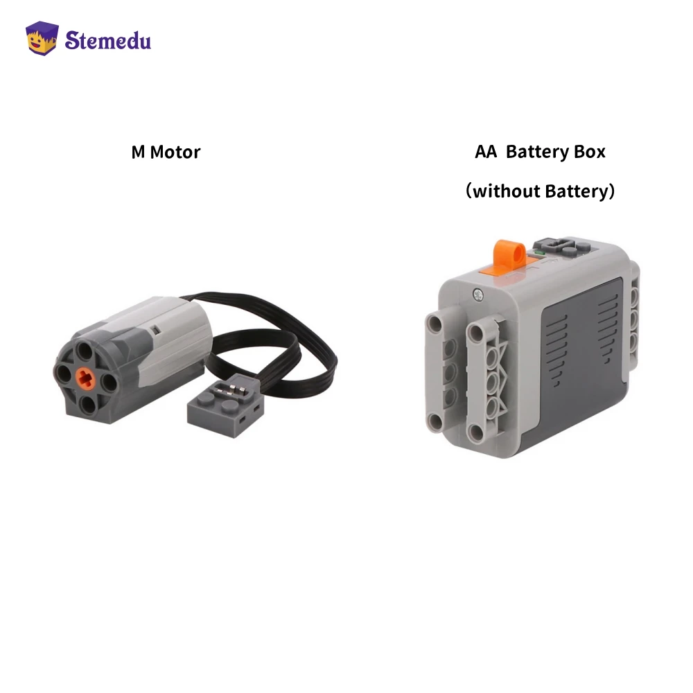 

MOC Technology PF blocks Power Functions AA Battery Box Case & M Motor Technical Robot Car compatible with All Brand blocks