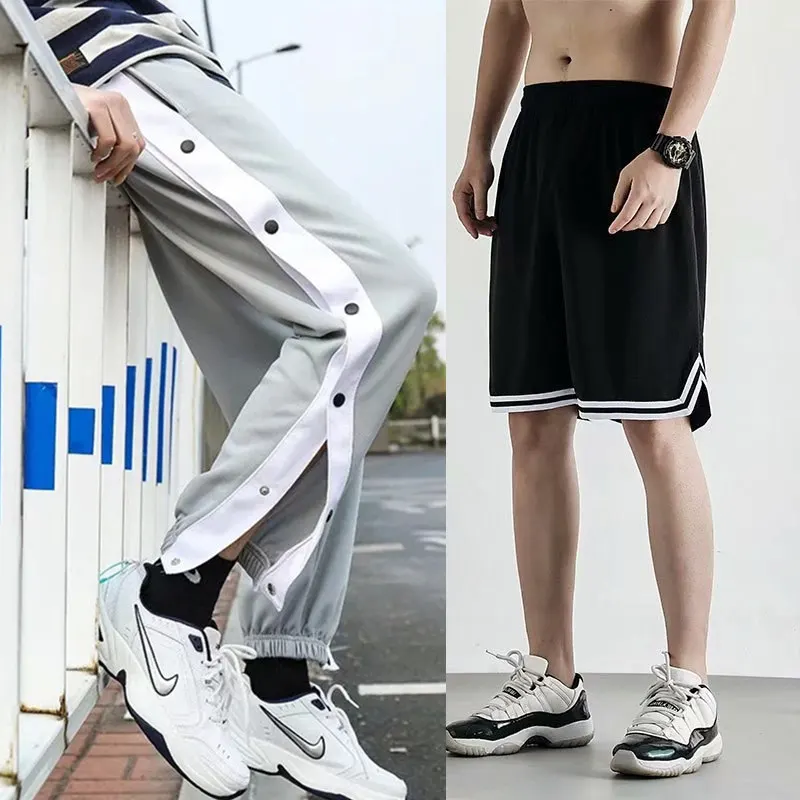 

Свободные спортивные брюки для тренировок мужские, широкие, на молнии, для баскетбола, удобные повседневные брюки для отдыха