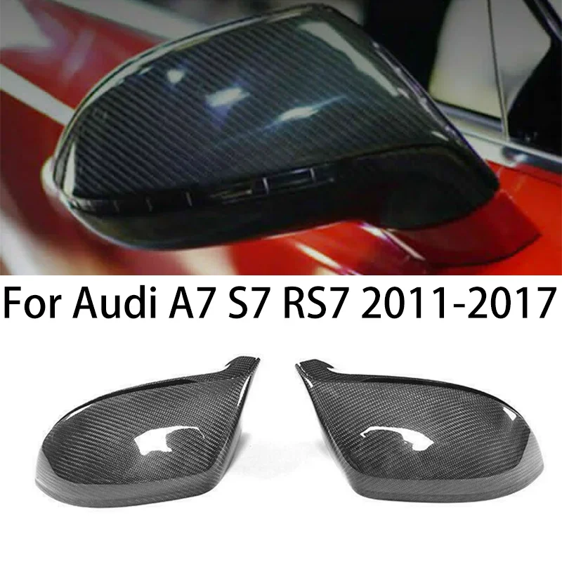 

Real Carbon Fiber Car Side Rear View Mirror Cover For Audi A7 S7 RS7 4G8 2010-2017 Side Mirror Cover Trim Cap Shell Case
