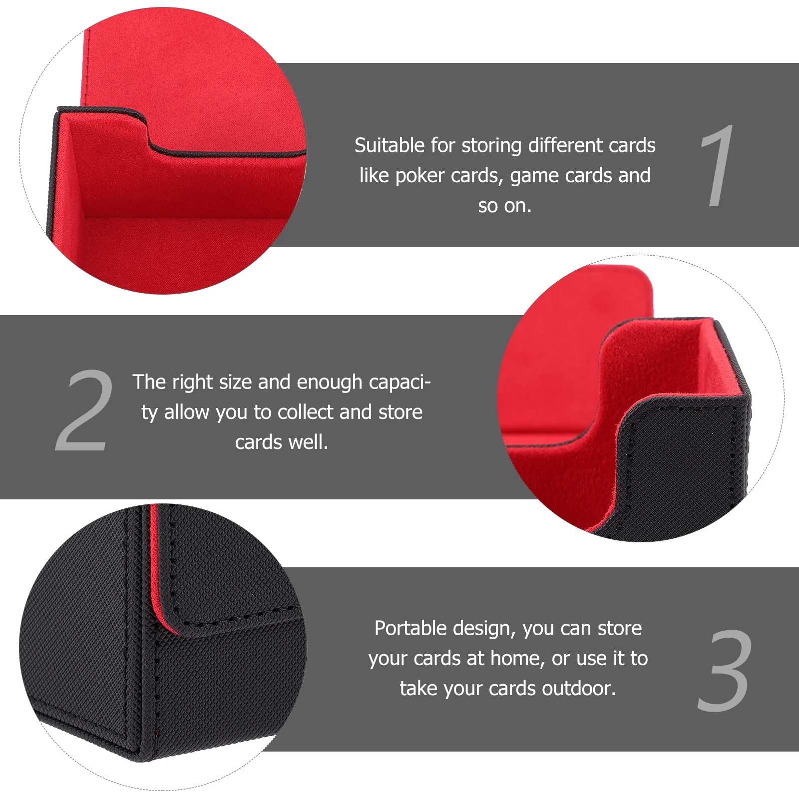 กล่องใส่การ์ดขนาดใหญ่ จัดเก็บไพ่โป๊กเกอร์ได้เยอะ พกพาสะดวก ป้องกันรอยขีดข่วน