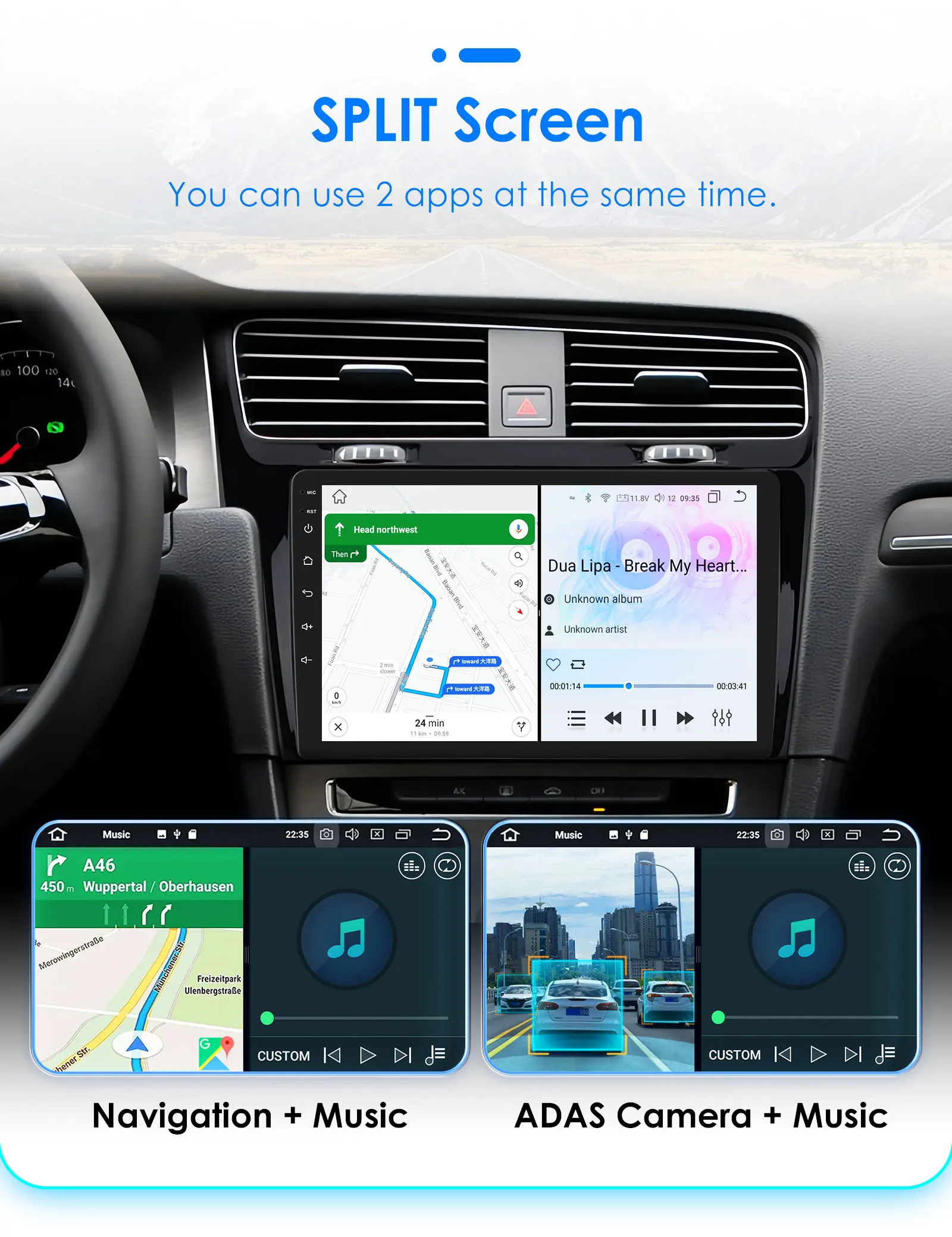 Hizpo Smart Car Intelligente Systeme für VW Golf 7 2013-2017 Multimedia GPS Player 2din Autoradio CarPlay Android Auto 2din Radio – Detail 32