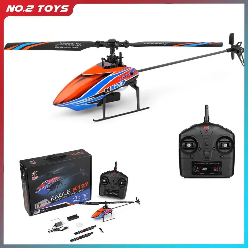 WLtoys K127 RC Helicopter Plane 2.4G 4CH 6Aixs Gyroscope Mini Drone with Air Pressure Fixed Height RTF Model Airplane Kids Toys