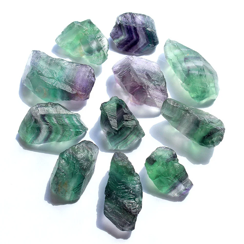 Natural Raw Rainbow Fluorite Naturals Crystals Rough Stones Mineral Healing Crystals Gemstones Specimens Collectible Home Decor