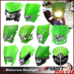 12V 35W Motorcycle Headlight Head Light For Kawasaki KMX KX KLX KLR KLE ZZR KDX 110 125 140 250 300 450 650 WR YZ CRF Universal