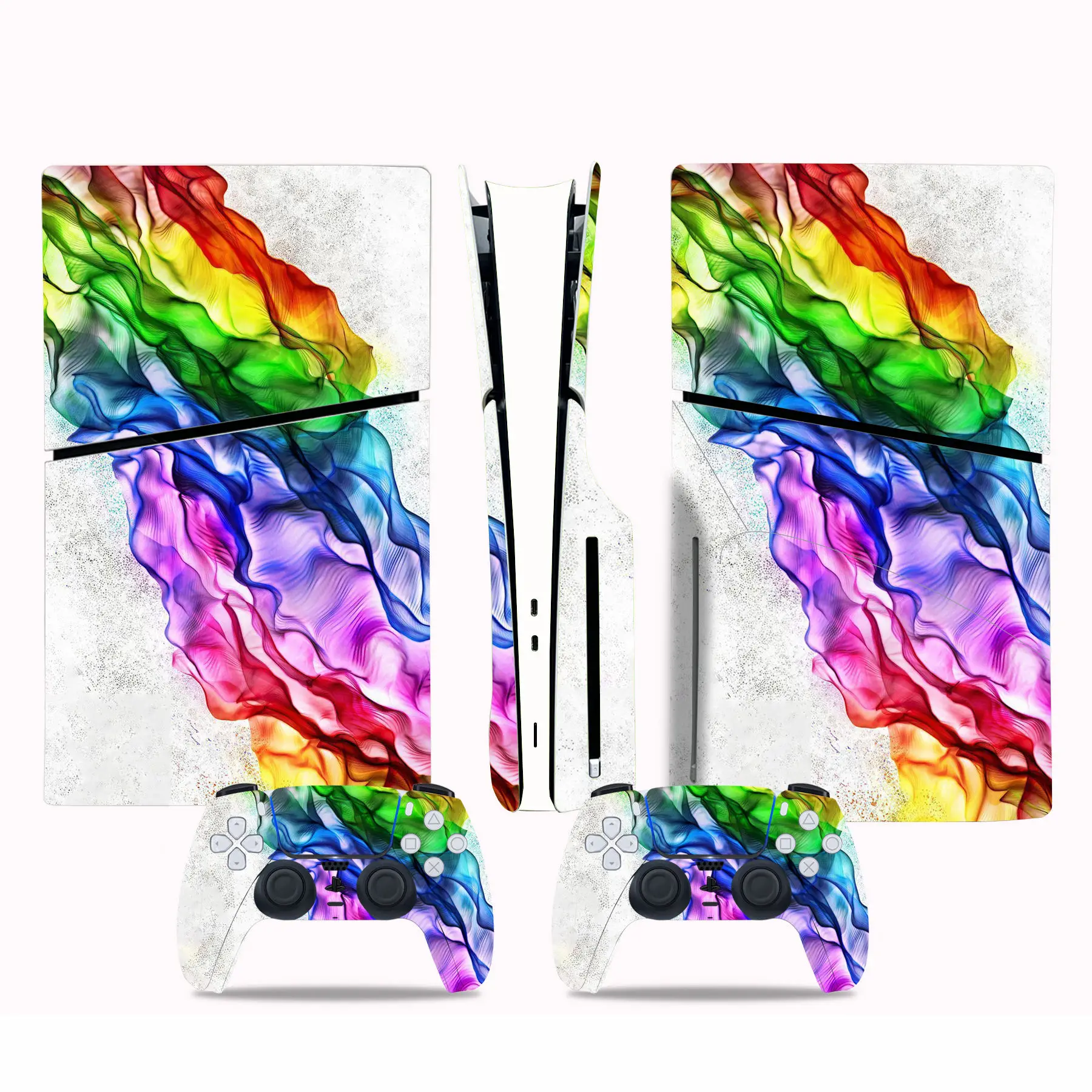 

Чехол для PS5 Slim Skin Disc Edition, чехол для консоли и контроллера, виниловая оболочка, совместимая с PS5
