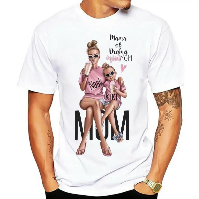 

Women Casual T-Shirt Mommy'S Love Mom Daughter Printed 2022 Summer Fashion Tops Loose Size Tee Shirt