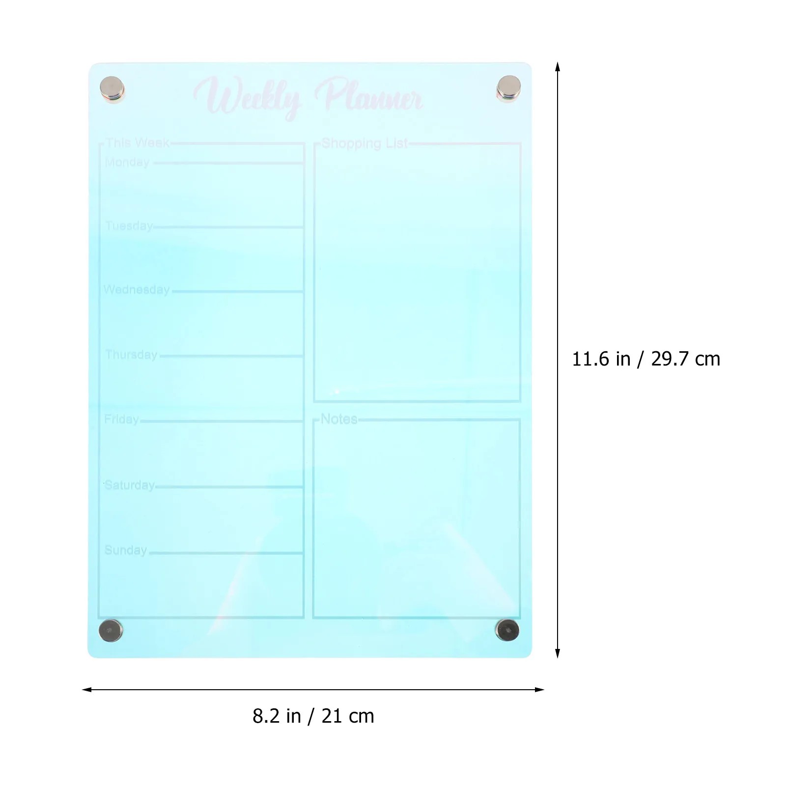 Acrylic Memo Writing Magnetic Dry Erase Board Desktop Erasable Message Board for Office Home Planning Schedule Daily Organizer
