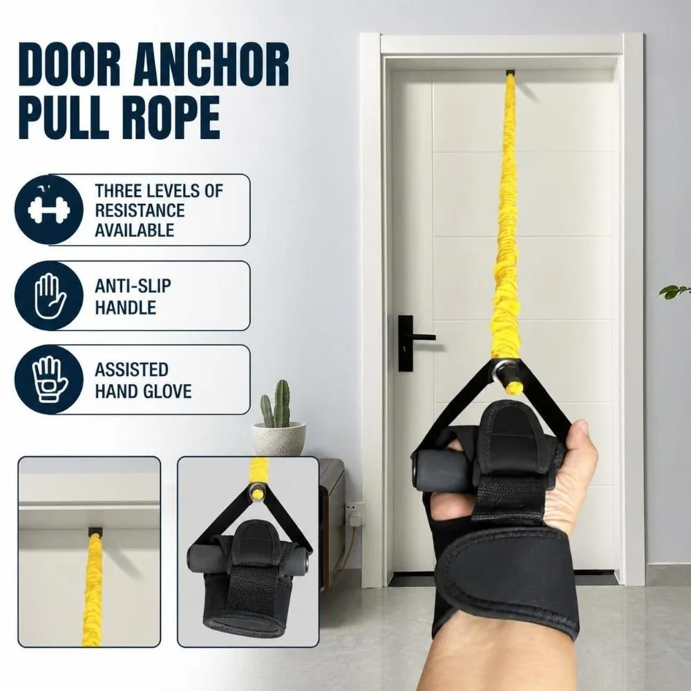 Handheld Door-Anchor Resistance Band Durable 30 Lbs 20 Lbs 10 Lbs Resistance Exercise Band Elastic Sturdy