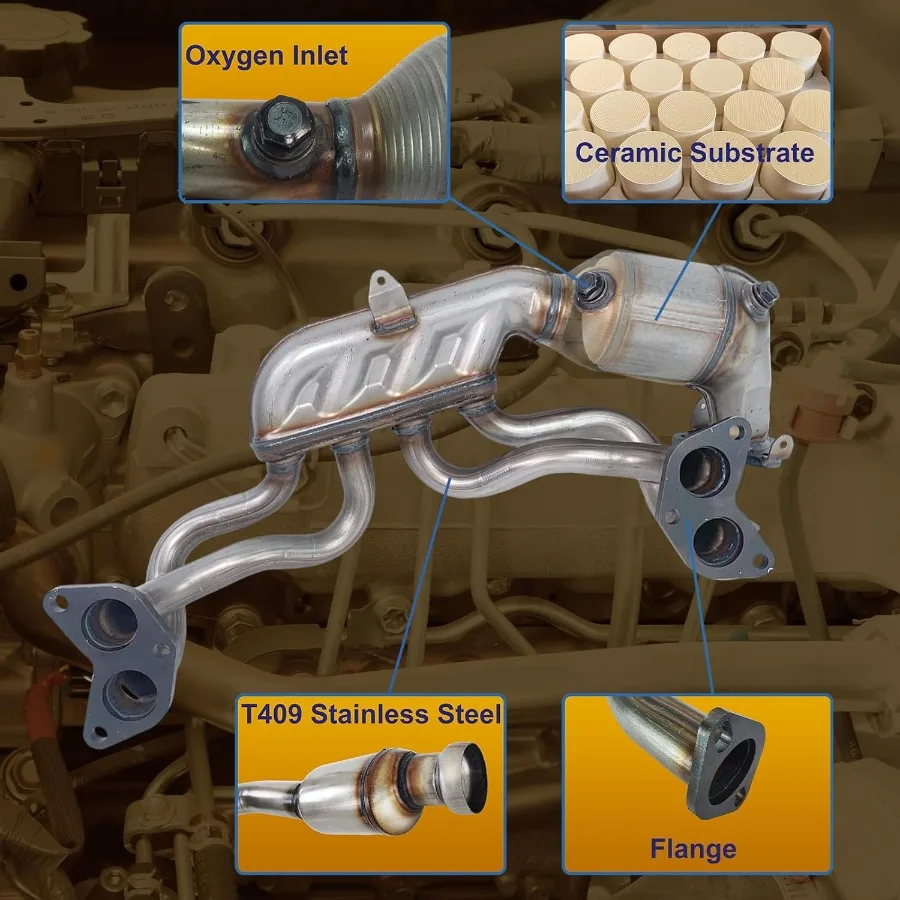 محول حفاز عالي التدفق متوافق مع محركات سوبارو فورستر 20112016 و20132014 سوبارو ليجاسي Outback 2.5L H4 EPA C