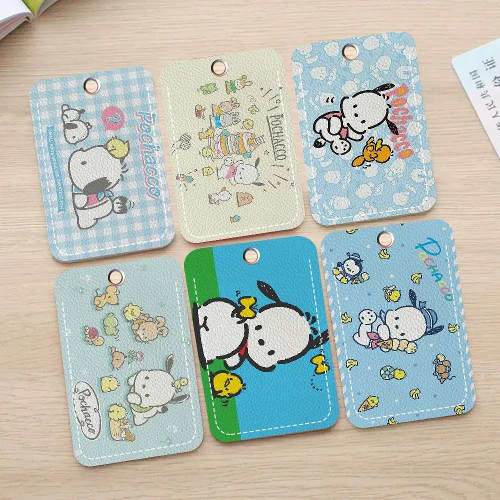 

P-Pochacco 1 шт. Креативный держатель для карт в стиле INS с мультяшным дизайном для студенческих, проездных, рабочих карт и т.д.